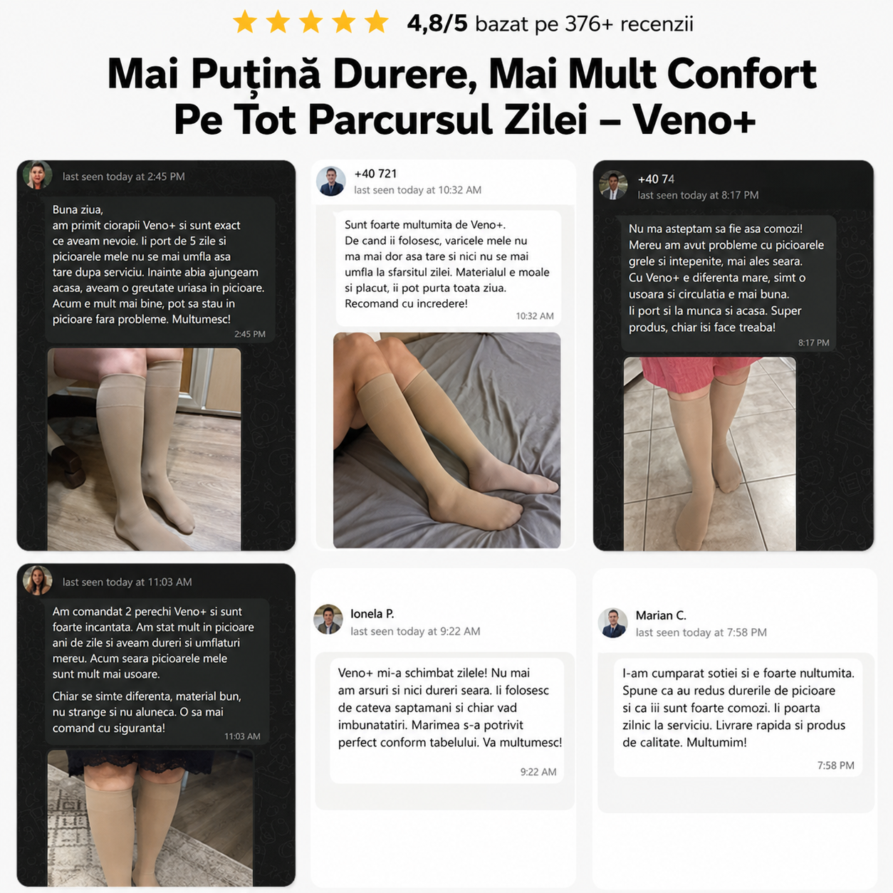 Mai Puțină Durere, Mai Mult Confort Pe Tot Parcursul Zilei – Veno+™
